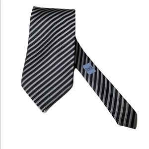 Dolce & Gabbana Black and silver Striped Silk Italian made Tie EUC